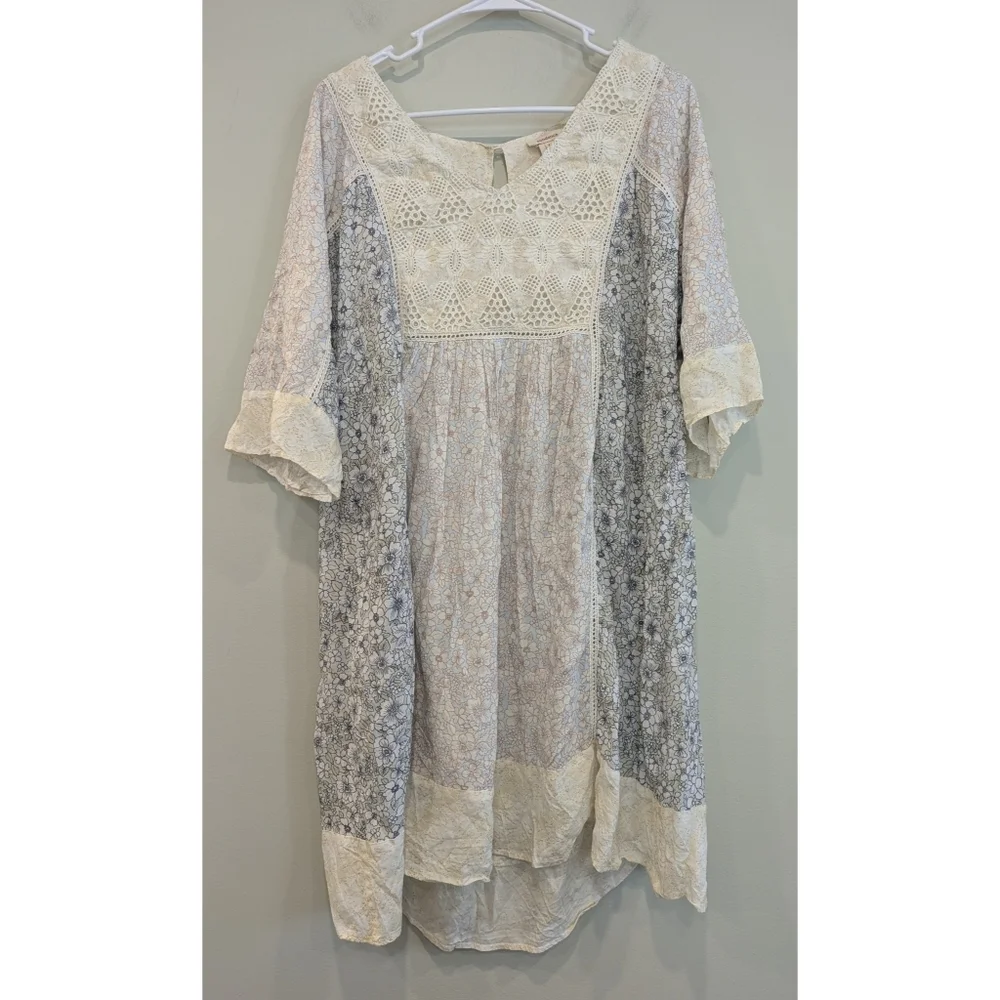Sundance Catalog Lace Floral Patchwork Dress Size Large - Picture 6 of 6